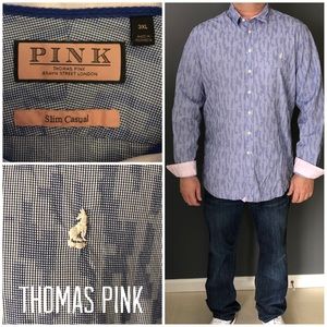🇬🇧HP🇬🇧 Thomas Pink Slim Casual Button Down